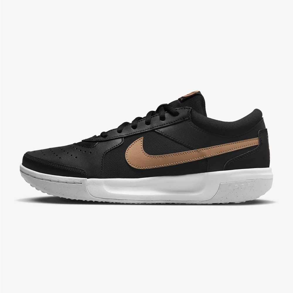 Nike Women's Zoom Court Lite 3 Tennis Shoes Black and Metallic Red Bronze